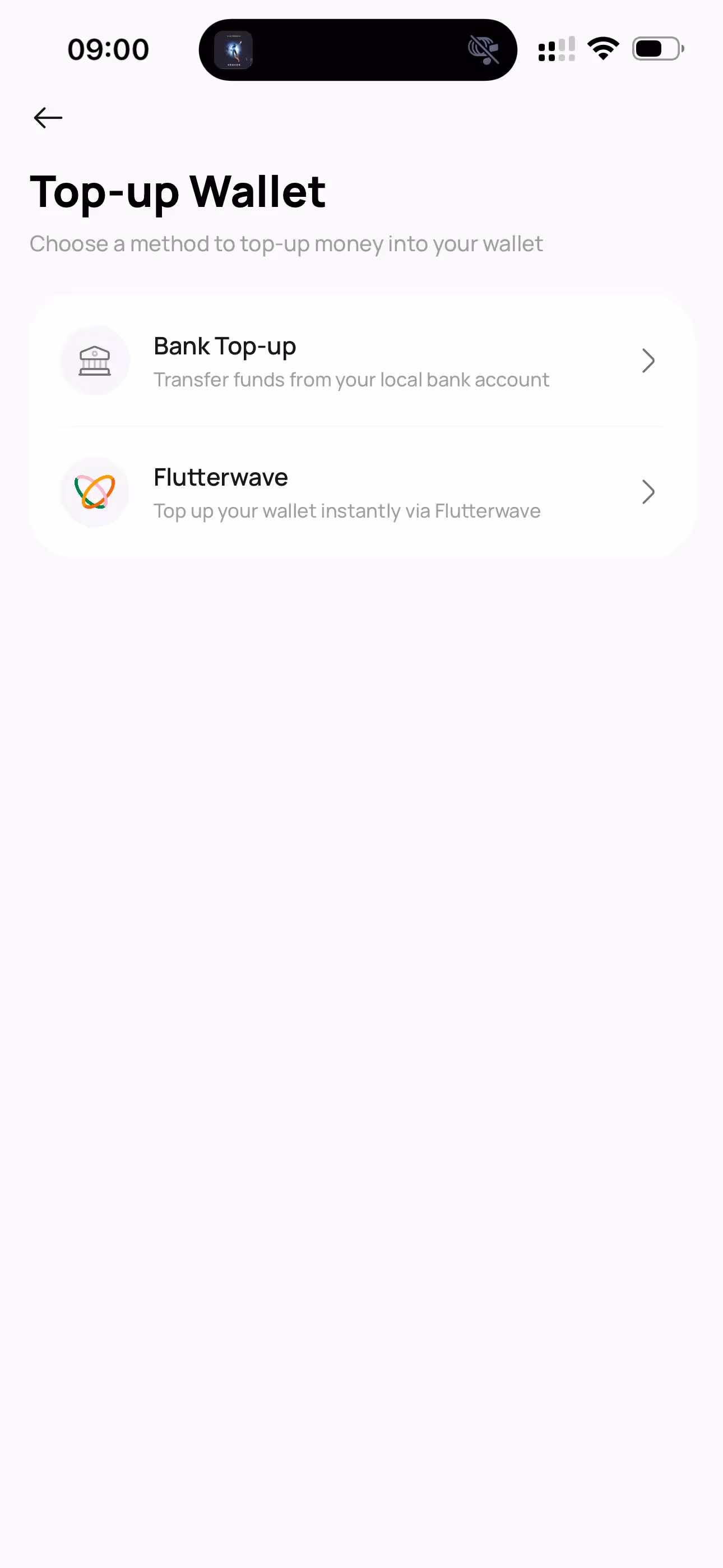 The Pody finance screen showing your wallet balance
